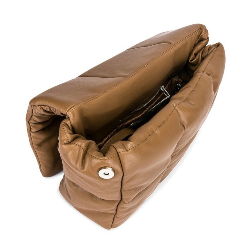 Stand Studio Tan Padded Leather Top-Handle Clutch - Picture 4 of 12